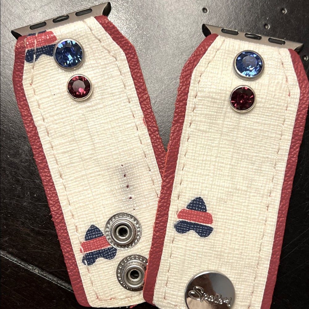 SparklBands Authentic Upcycled Gucci Americana PIP band. Dual crystals.